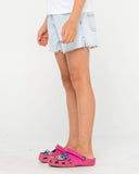 Rusty Penny Kick Flare Denim Short Girls