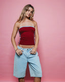 Rusty Bethany Baggy Low Rise Denim Jort