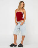 Rusty Bethany Baggy Low Rise Denim Jort