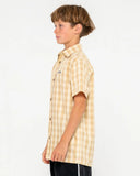 Rusty Datsun Check Short Sleeve Shirt Boys