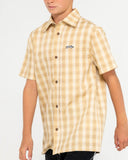 Rusty Datsun Check Short Sleeve Shirt Boys