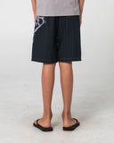 Rusty Scram Fixed Waist Boardshort Boys