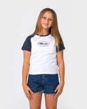 Rusty Girls Tuff Raglan Baby Tee