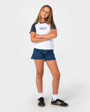 Rusty Girls Tuff Raglan Baby Tee