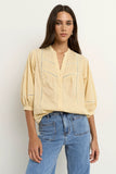 Ivy + Jack Ornamental Butter Lace Insert Pintuck SS Shirt