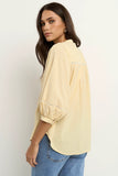 Ivy + Jack Ornamental Butter Lace Insert Pintuck SS Shirt