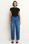 Re:Union Berlin Signature Blue Mid Barrel Leg Jean