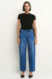 Re:Union Berlin Signature Blue Mid Barrel Leg Jean