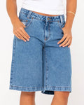 Rusty Low Rise Wide Leg Denim Jort