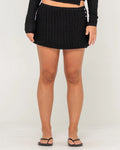 Rusty I Kissed a Pearl Lace Wrap Mini Skirt