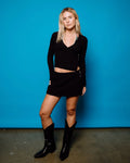 Rusty I Kissed a Pearl Lace Wrap Mini Skirt
