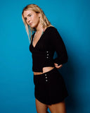 Rusty I Kissed a Pearl Lace Wrap Mini Skirt