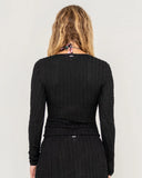 Rusty I Kissed A Pearl Lace Wrap LS Top