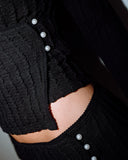 Rusty I Kissed A Pearl Lace Wrap LS Top