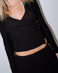 Rusty I Kissed A Pearl Lace Wrap LS Top