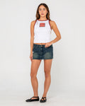 Rusty Norty Low Rise Denim Micro Mini Skirt