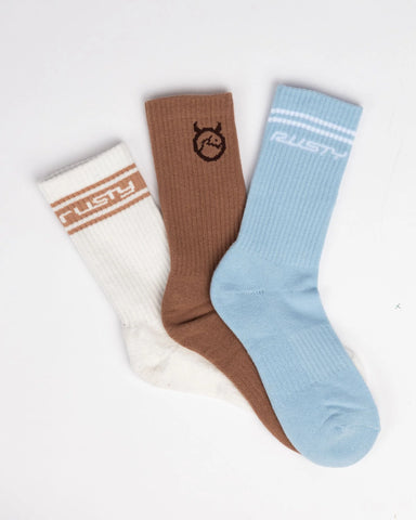 Rusty Shake Up Crew 3 Sock Pack