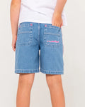 Rusty Flip Girl Low Rise Wide Leg Denim Jort