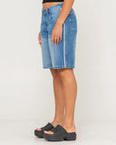 Rusty Flip Mommy Low Rise Wide Leg Denim Jort