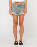 Rusty Pheonix Low Rise Denim Mini Short