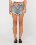 Rusty Pheonix Low Rise Denim Mini Short