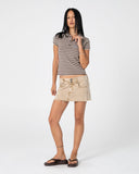 Rusty Peta Stripe Polo Baby Tee
