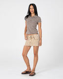 Rusty Peta Stripe Polo Baby Tee