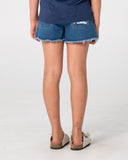 Rusty Penny Kick Flare Denim Shorts Girls