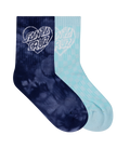 Santa Cruz Heart Dot Hollow Mid Sock 2 Pack