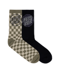Santa Cruz Breaker Check Opus Dot Release Crew Sock 2 Pack
