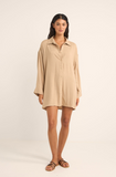 Rhythm Sun Ray Long Sleeve Shirt Dress
