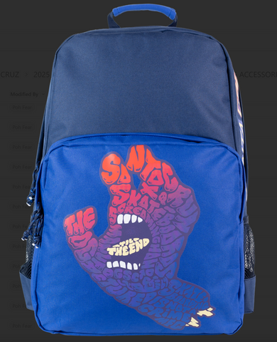 Santa Cruz Letter Hand Fade Backpack