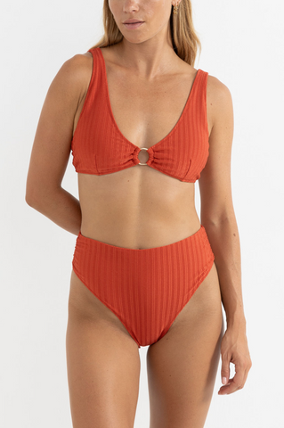 Rhythm Pacific Rib Gathered Hi Waist Pant