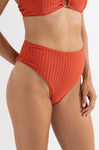 Rhythm Pacific Rib Gathered Hi Waist Pant