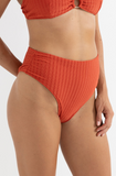 Rhythm Pacific Rib Gathered Hi Waist Pant