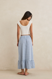 Rhythm Lola Check Tiered Maxi Skirt
