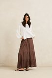 Rhythm Classic Tiered Maxi Skirt