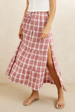 Rhythm Chelsea Check Tiered Maxi Skirt