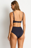 Sea Level Essentials Cross Front Multifit Bra Top