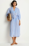 Sea Level Boho Long Shirt Dress
