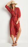 Sea Level Vacay Boho Long Shirt Dress