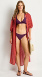 Sea Level Vacay Boho Long Shirt Dress