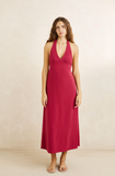 Rhythm Sunny Days Linen Halter Neck Maxi Dress