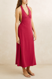 Rhythm Sunny Days Linen Halter Neck Maxi Dress