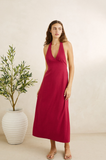 Rhythm Sunny Days Linen Halter Neck Maxi Dress