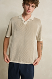 Rhythm Hi Lo Knit Polo Shirt