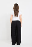 Stories Be Told Townie Black Matte Petite Stripe Side Tape Wide Leg Pants