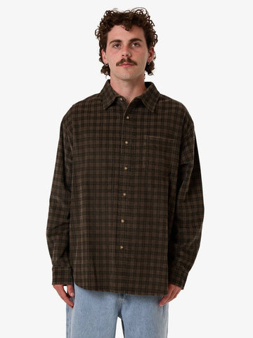 Thrills Union Cord Check Long Sleeve Shirt