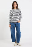 Re:Union Tether Black White Stripe LS Boxy Tee