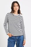 Re:Union Tether Black White Stripe LS Boxy Tee